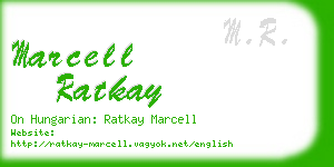 marcell ratkay business card